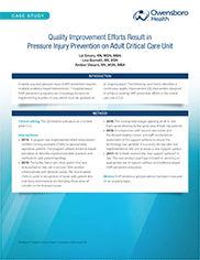 Quality Improvement Efforts Result in Pressure Injury Prevention on Adult Critical Care Unit